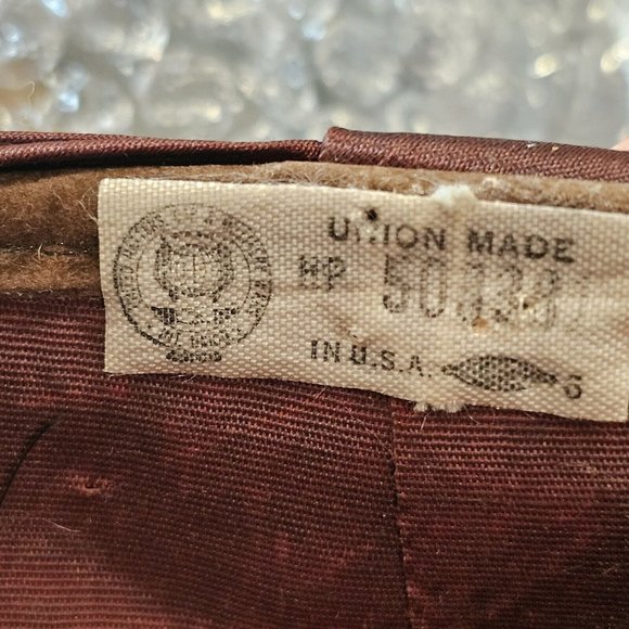 1950s Small Hat Brown Fur Fabric Bow Netting Rust Orange Organza Housewife - Picture 7 of 11